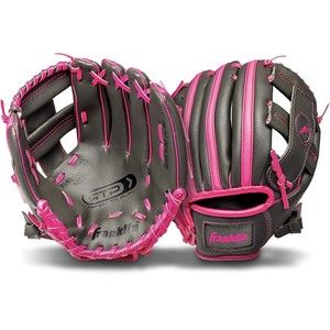 NEW Franklin Sports RTP Teeball Glove (9.5") Pink Gray Right Hand Throw Baseball